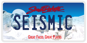 SEISMIC  license plate in SD