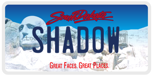 SHADOW  license plate in SD