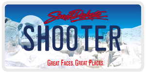 SHOOTER  license plate in SD