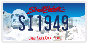 SI1949 license plate in South Dakota