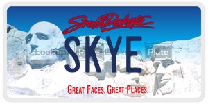 SKYE license plate in South Dakota