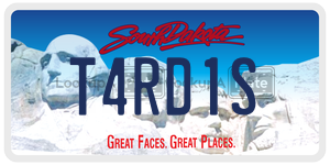 T4RD1S license plate in South Dakota