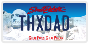 THXDAD  license plate in SD