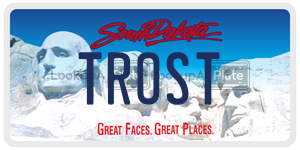 TROST  license plate in SD