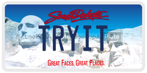TRYIT  license plate in SD