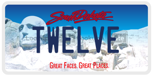 TWELVE  license plate in SD