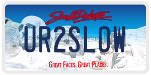 UR2SLOW  license plate in SD