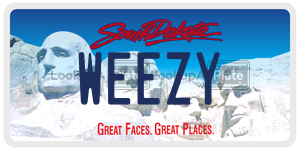WEEZY  license plate in SD