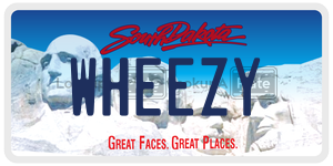 WHEEZY  license plate in SD