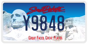 Y9848  license plate in SD