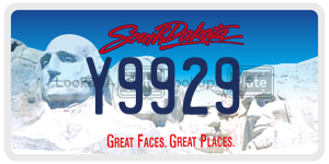 Y9929  license plate in SD
