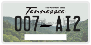 007AI2  license plate in TN