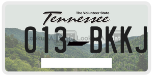 013BKKJ  license plate in TN