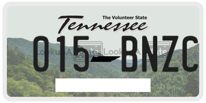 015BNZC  license plate in TN