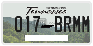 017BRMM  license plate in TN