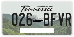 026BFVR  license plate in TN