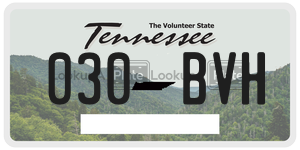 030BVH license plate in Tennessee