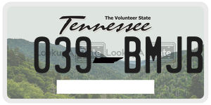 039BMJB  license plate in TN