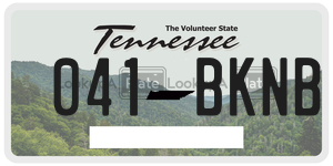041BKNB  license plate in TN