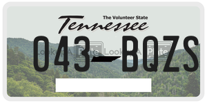043BQZS  license plate in TN