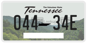04434E  license plate in TN