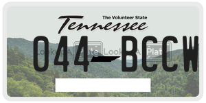 044BCCW  license plate in TN