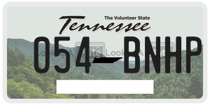 054BNHP  license plate in TN