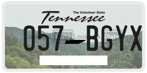 057BGYX  license plate in TN
