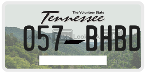 057BHBD  license plate in TN