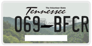 069BFCR  license plate in TN