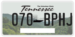 070BPHJ  license plate in TN