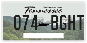 074BGHT license plate in Tennessee
