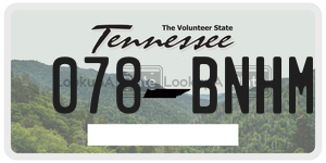 078BNHM  license plate in TN