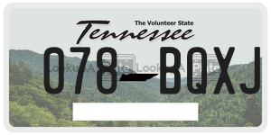 078BQXJ  license plate in TN