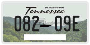 08209E  license plate in TN