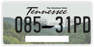 08531PD  license plate in TN