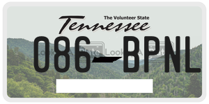 086BPNL  license plate in TN