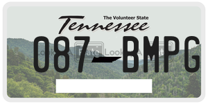 087BMPG  license plate in TN