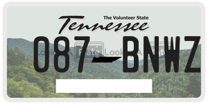 087BNWZ  license plate in TN