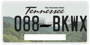 088BKWX  license plate in TN