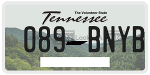 089BNYB  license plate in TN