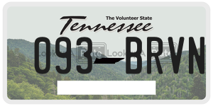 093BRVN  license plate in TN