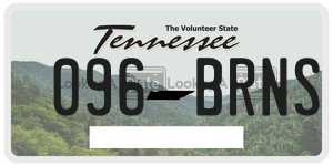096BRNS  license plate in TN