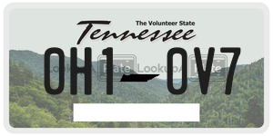 0H10V7 license plate in Tennessee