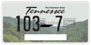 1037  license plate in TN