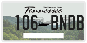 106BNDB  license plate in TN
