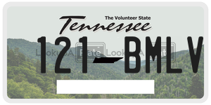 121BMLV license plate in Tennessee