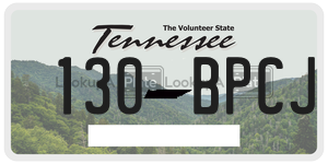 130BPCJ  license plate in TN