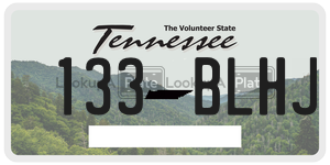 133BLHJ  license plate in TN