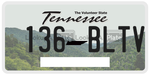 136BLTV  license plate in TN